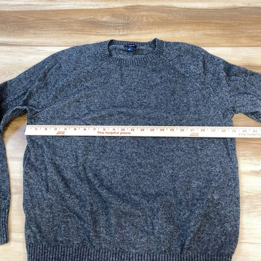 J.Crew Sweater Mens L Raglan Sleeve Crewneck Charcoal Gray Casual